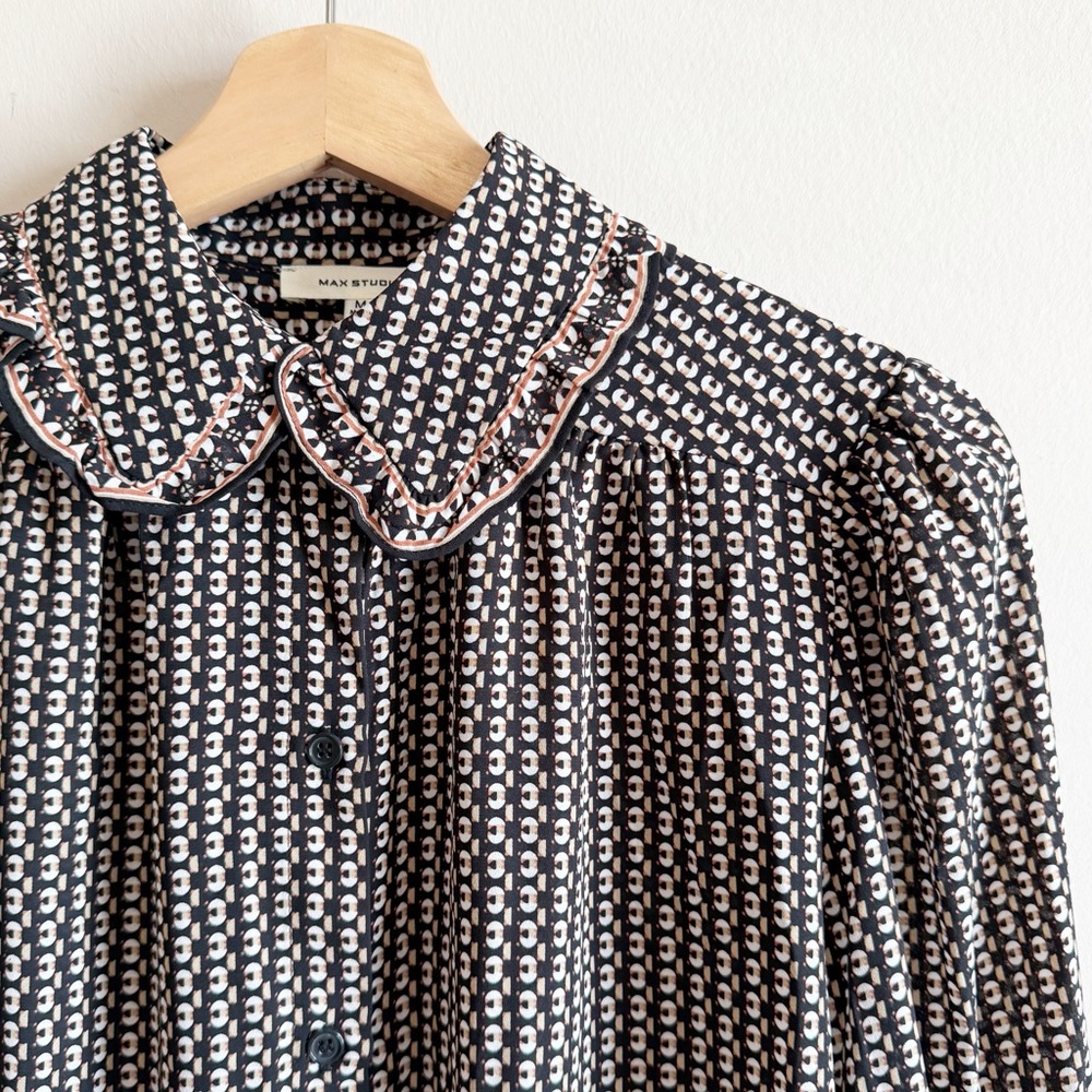 sale | max studio | patterned button down